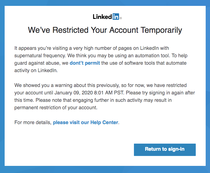 linkedin jail scraping