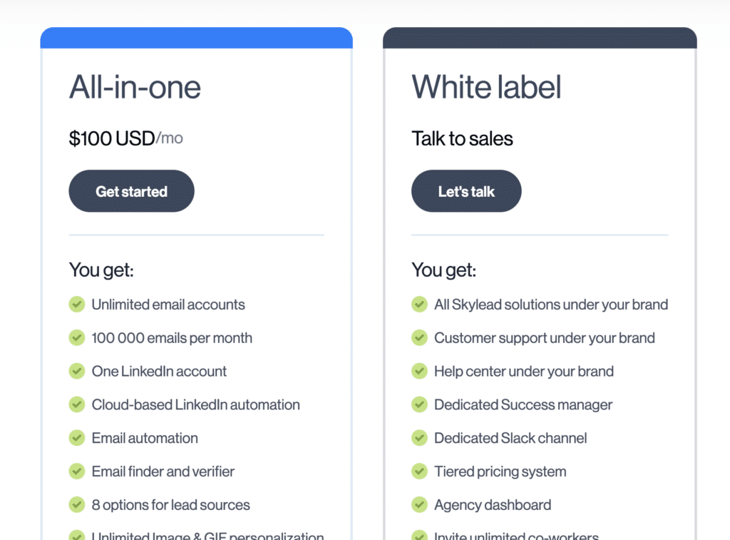 skylead pricing